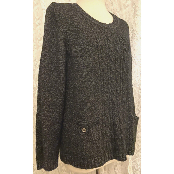 Karen Scott Women's Size M Brown Crew Neck Pullover Sweater 2 packets Pre-Owned - Picture 2 of 8